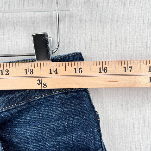 ZARA The Relaxed Boyfriend Jean Womens 26 Dark Blue Mid Rise Loose Straight - Picture 14 of 16